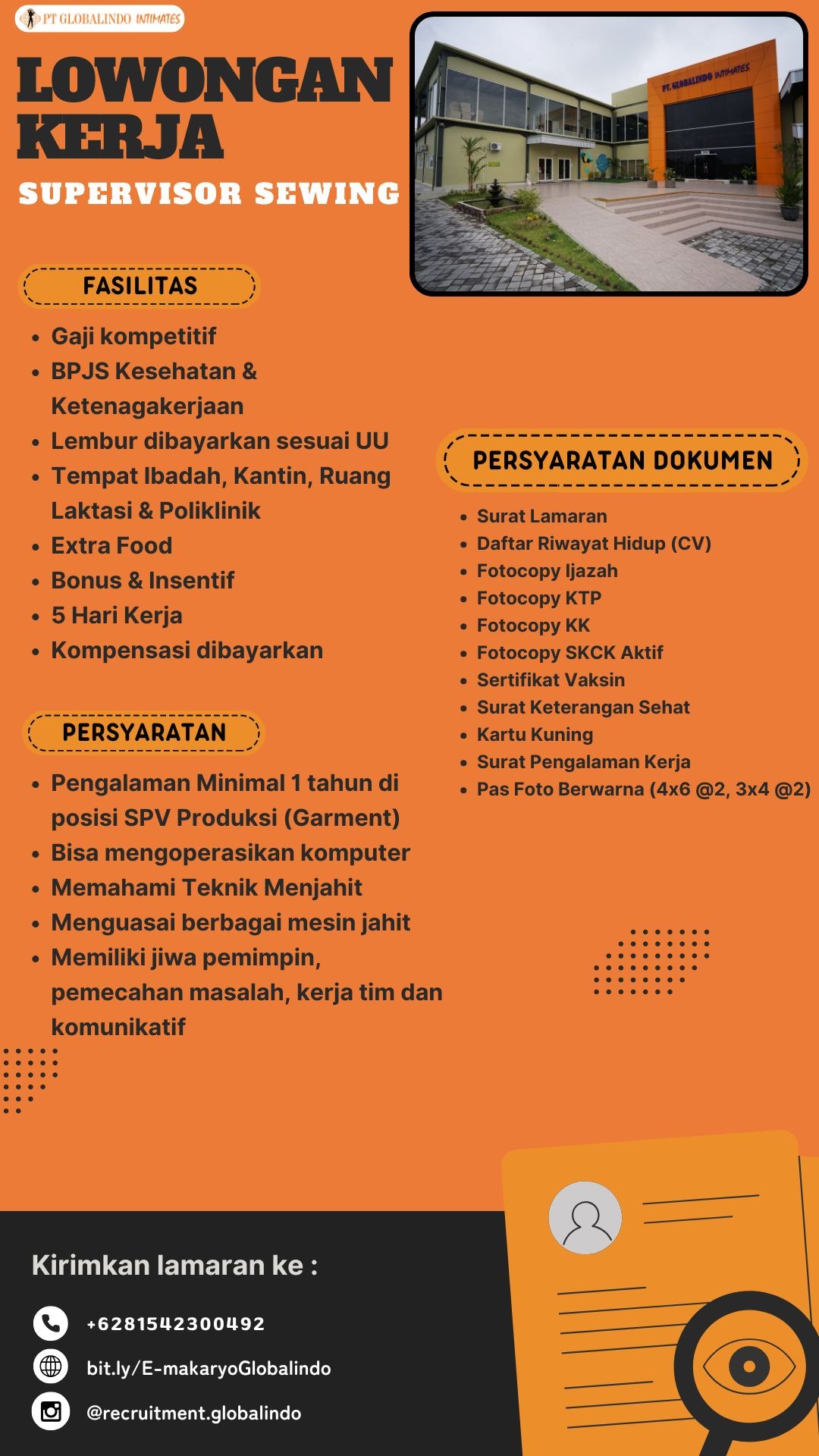 SUPERVISOR PRODUKSI 