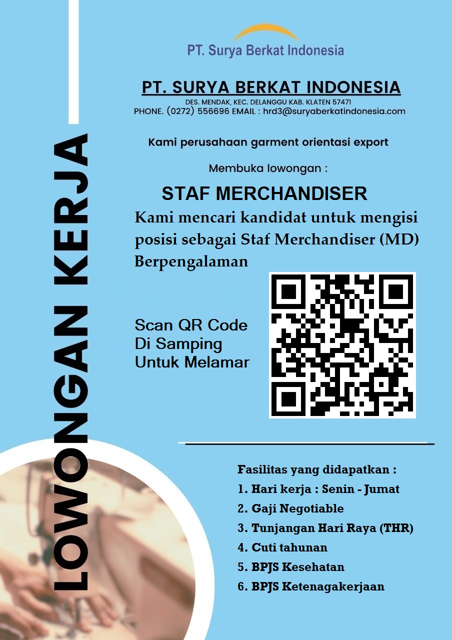 Lowongan Staf Merchandiser (MD)