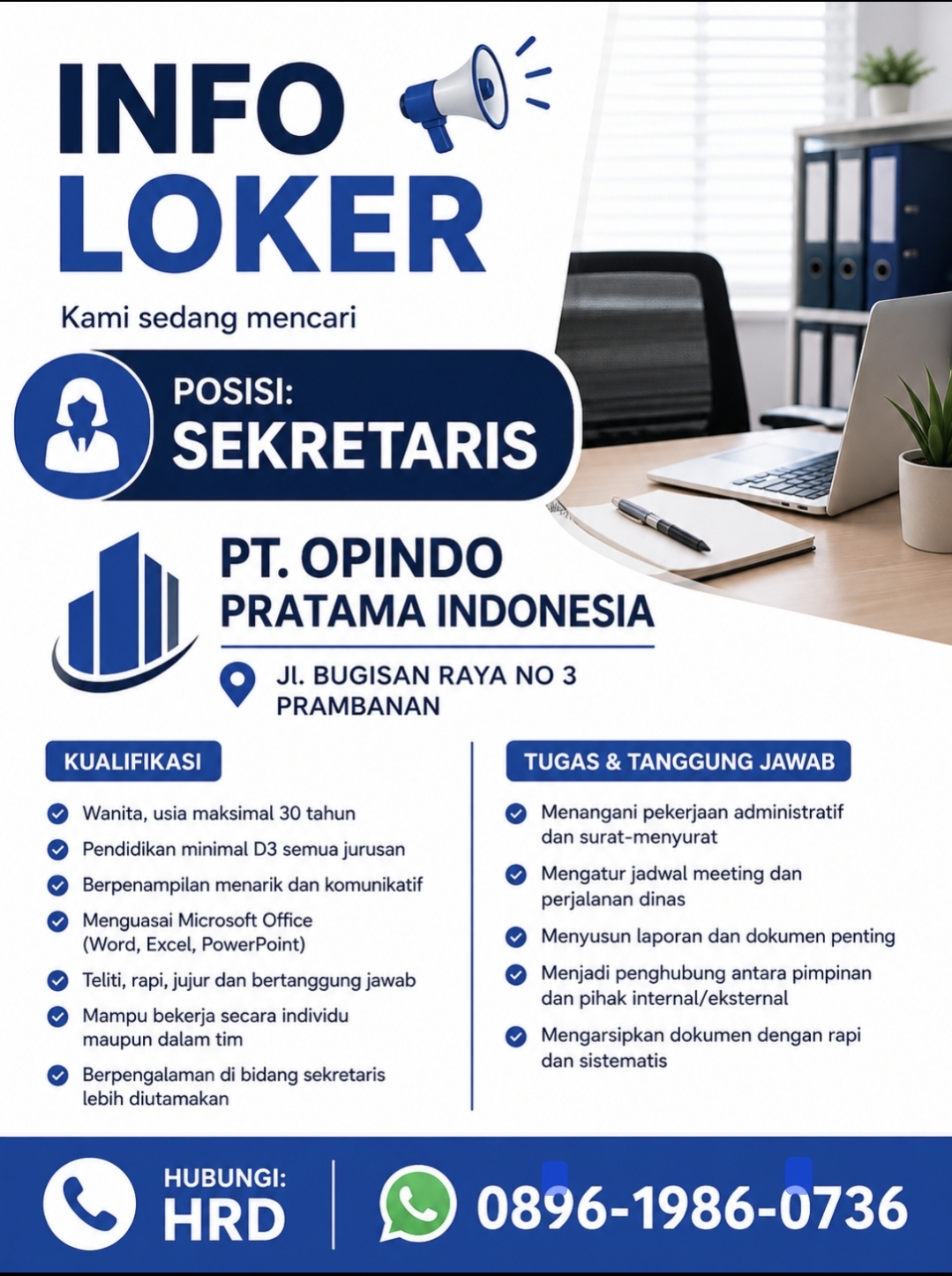 LOKER SEKRETARIS DIREKTUR