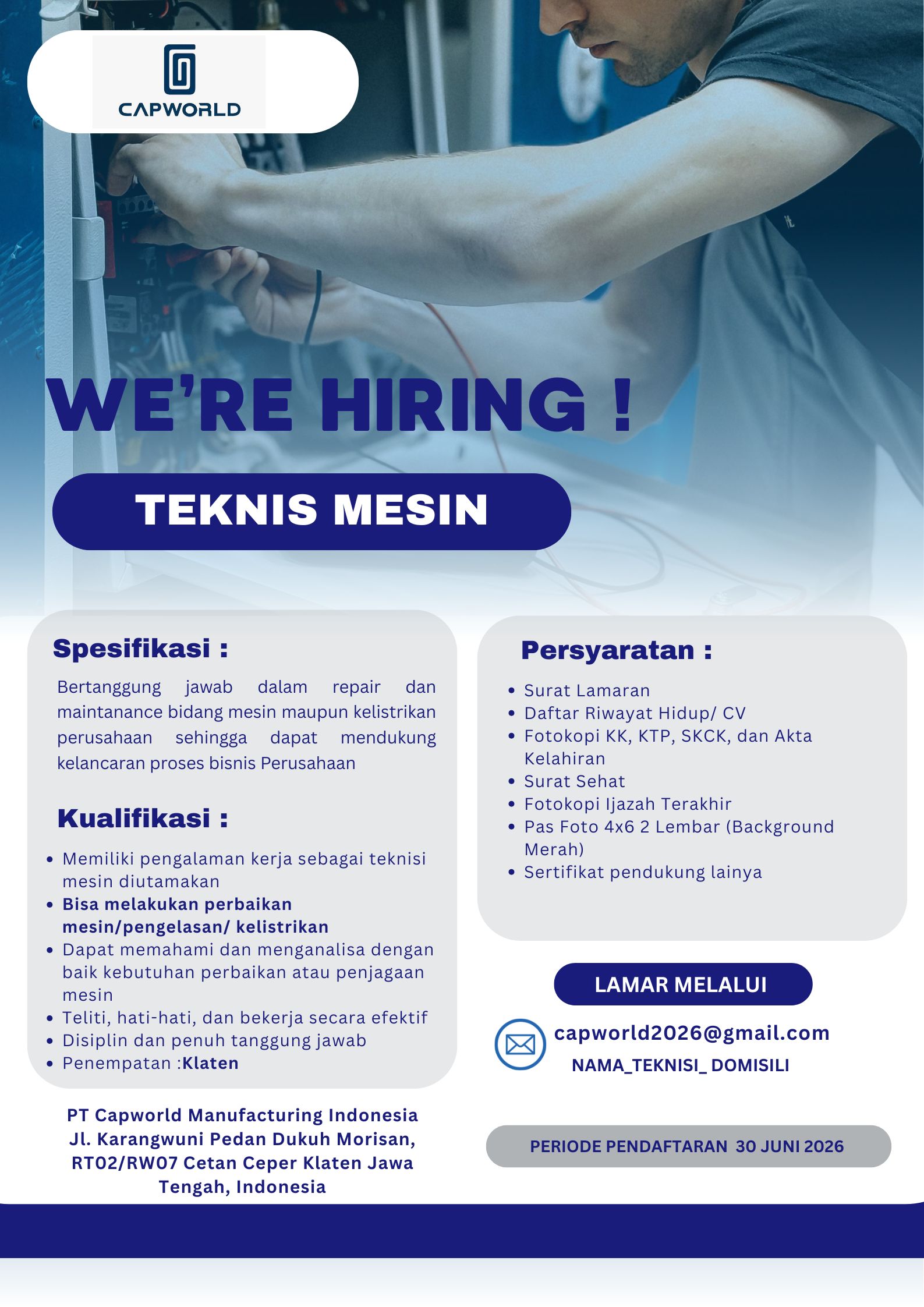 TEKNISI MESIN 